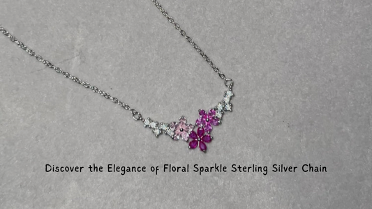 Discover the Elegance of Floral Sparkle Sterling Silver Chain