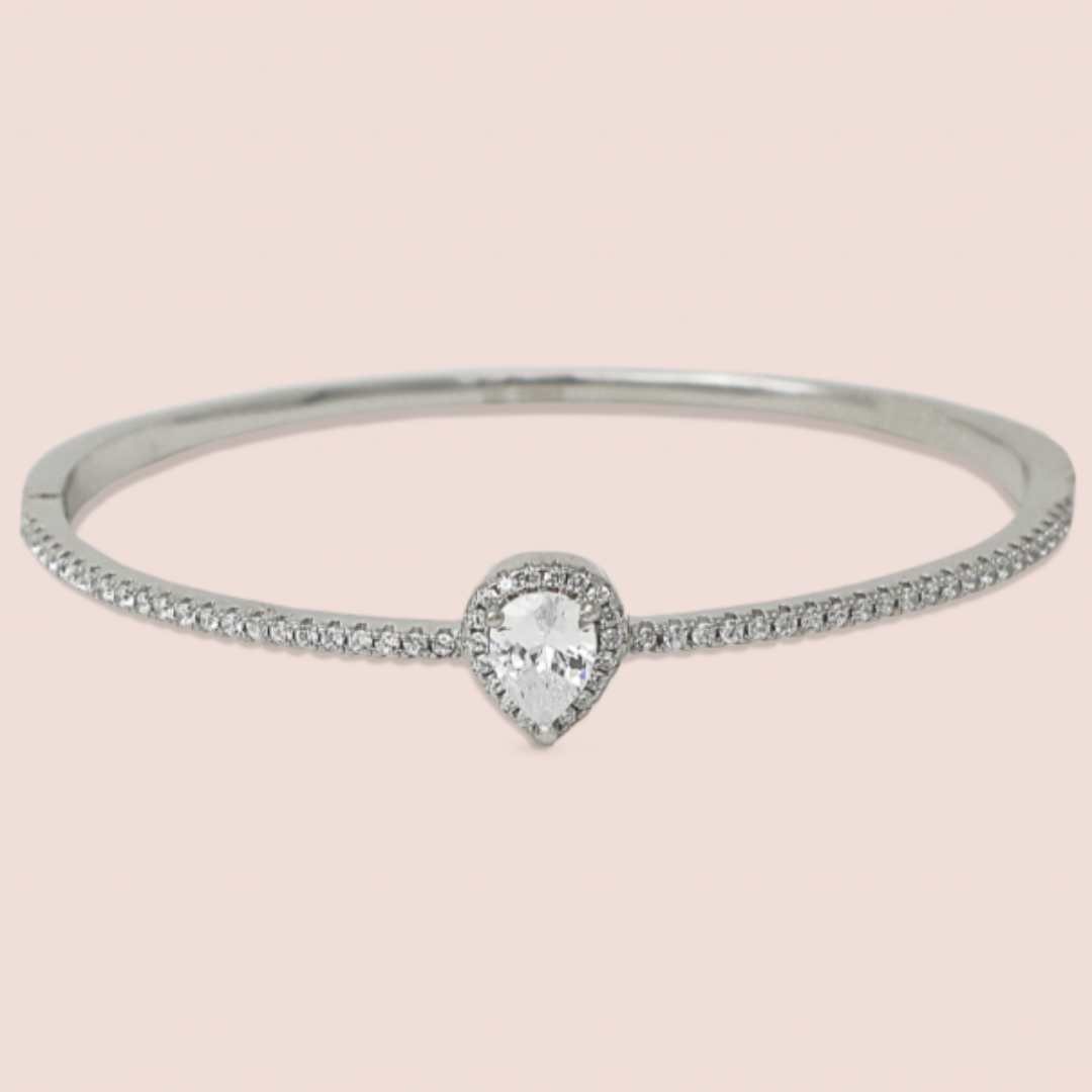 Silver Classic Pear Cut