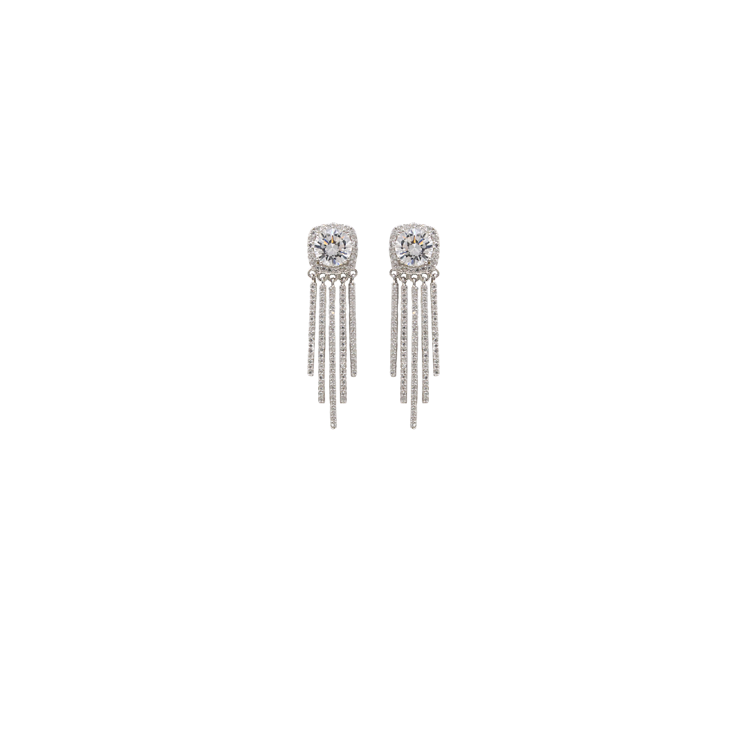 Silver Solitaire Dangler
