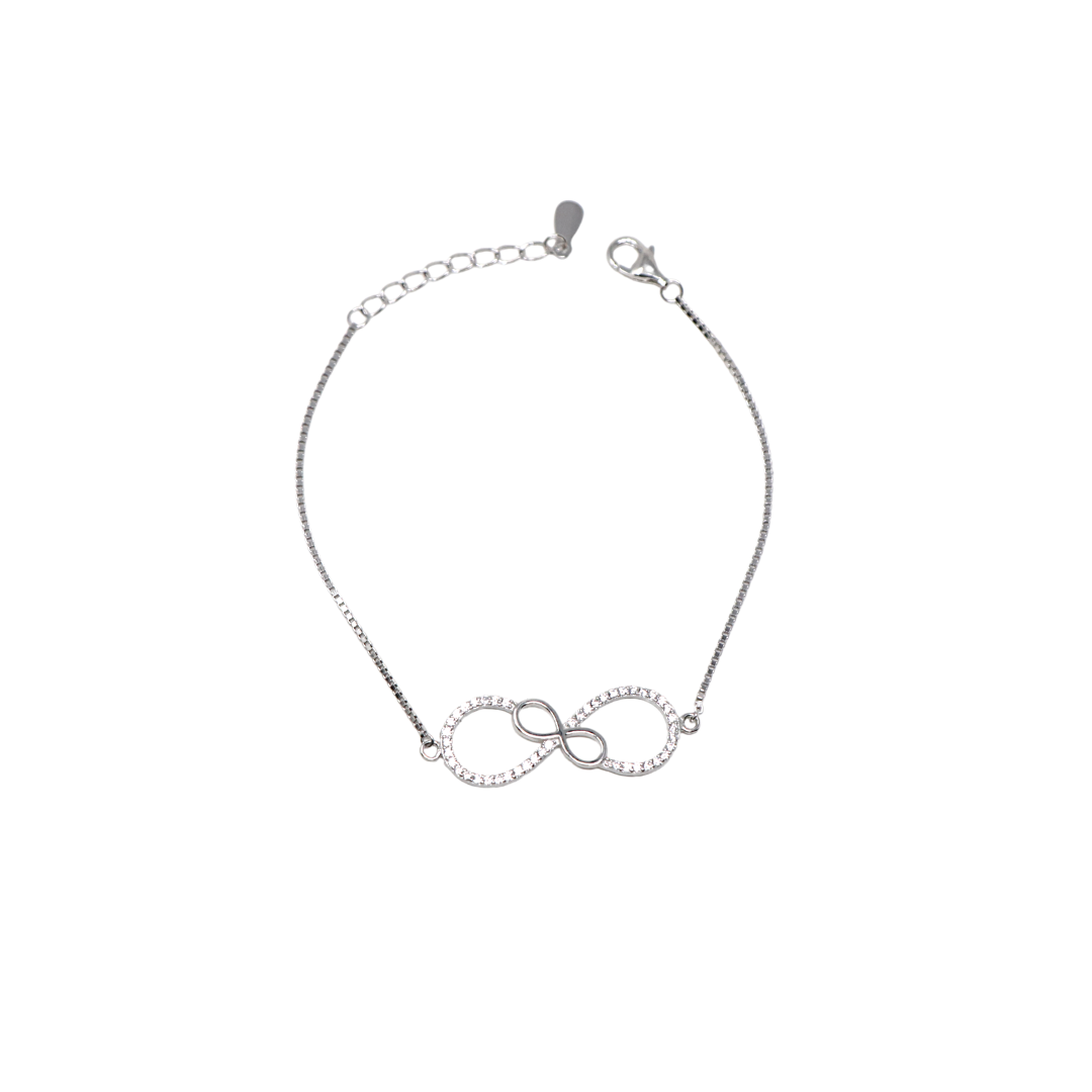 Silver Double Infinity Bracelet