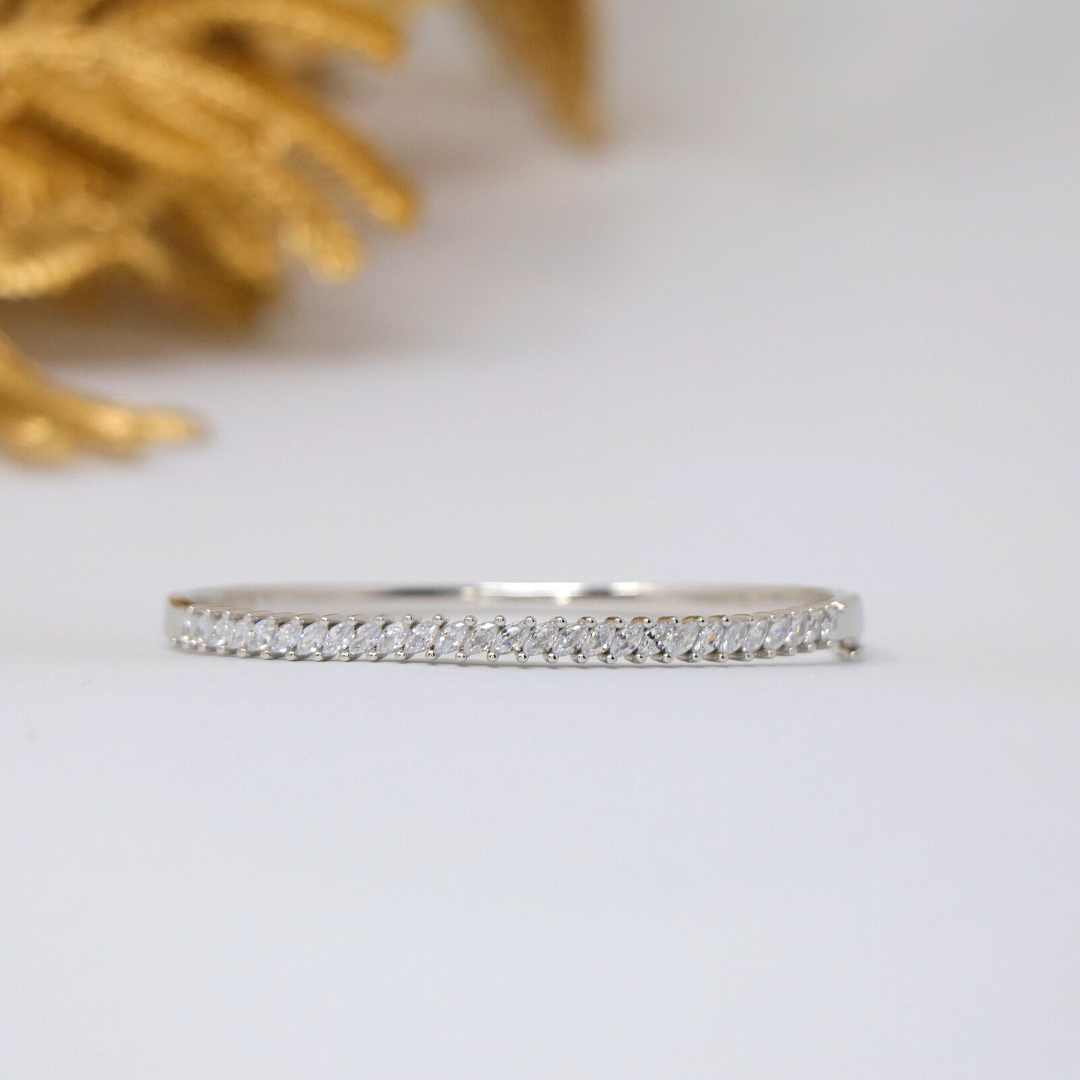 Silver Marquise Tennis