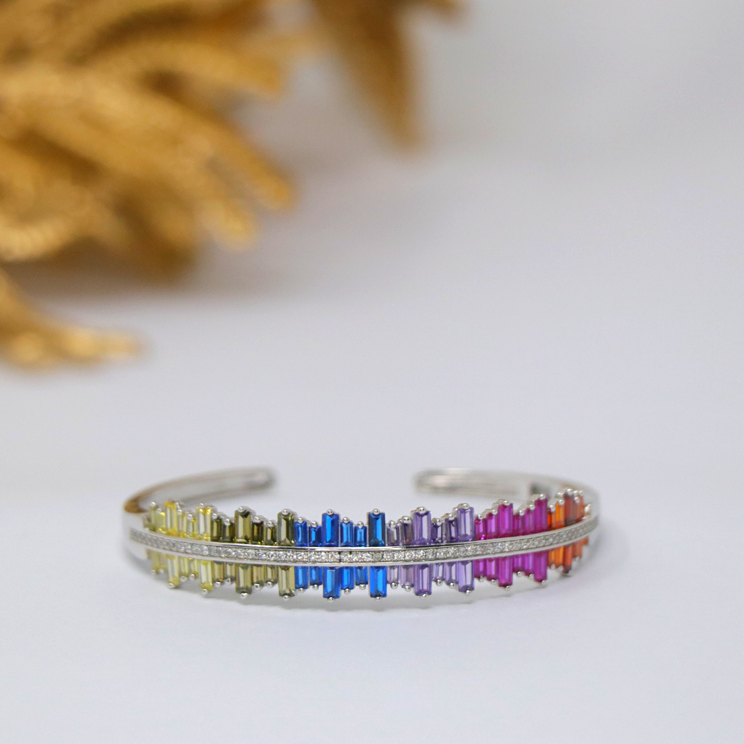 Silver Color Baguette