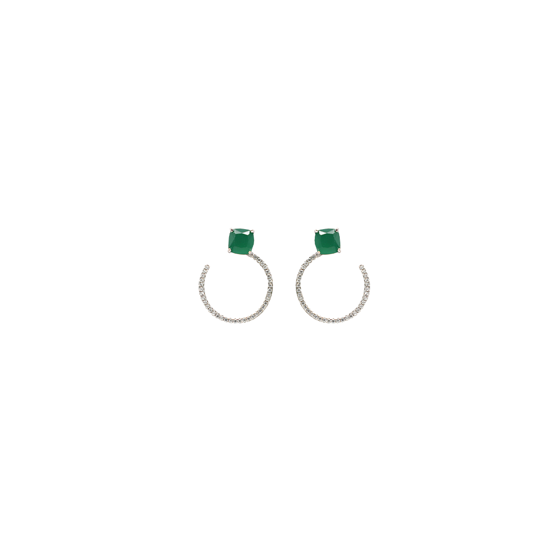 Silver Emerald Loop