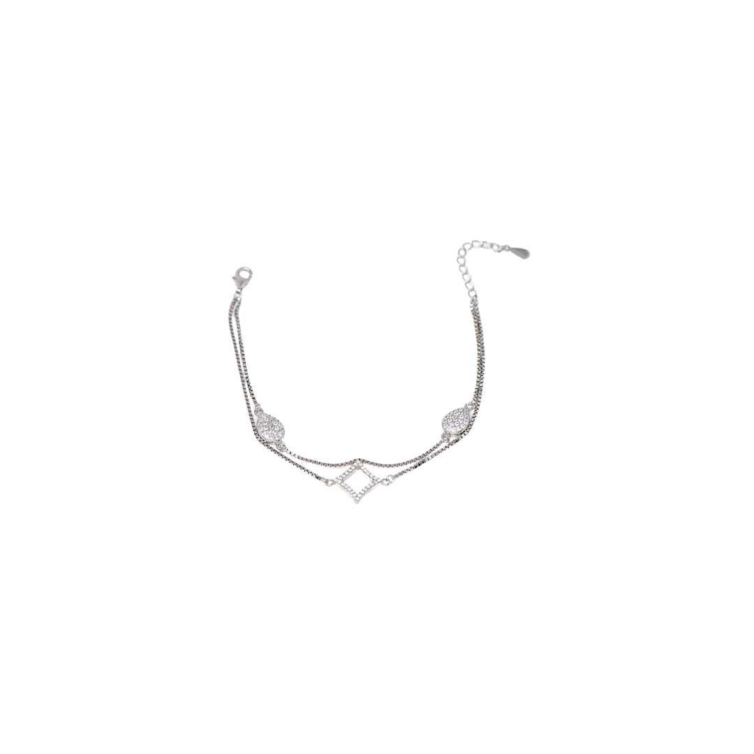 Silver Double Layer Bracelet