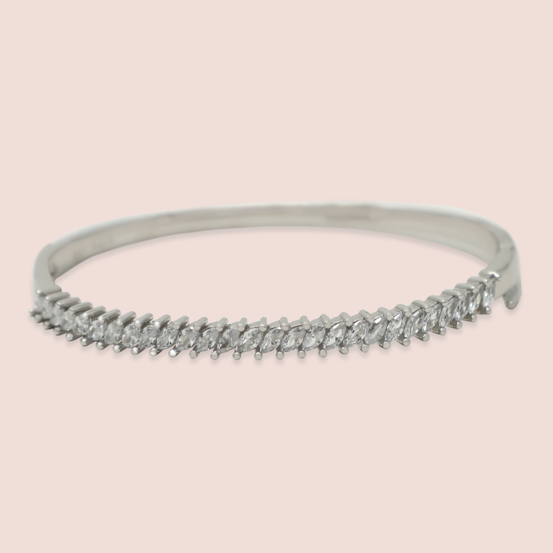 Silver Marquise Tennis