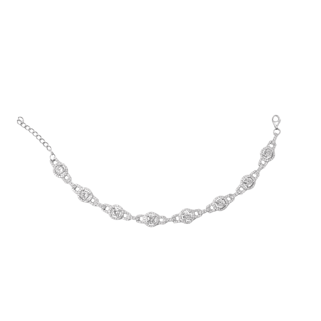 Silver Solitaire Tennis Bracelet