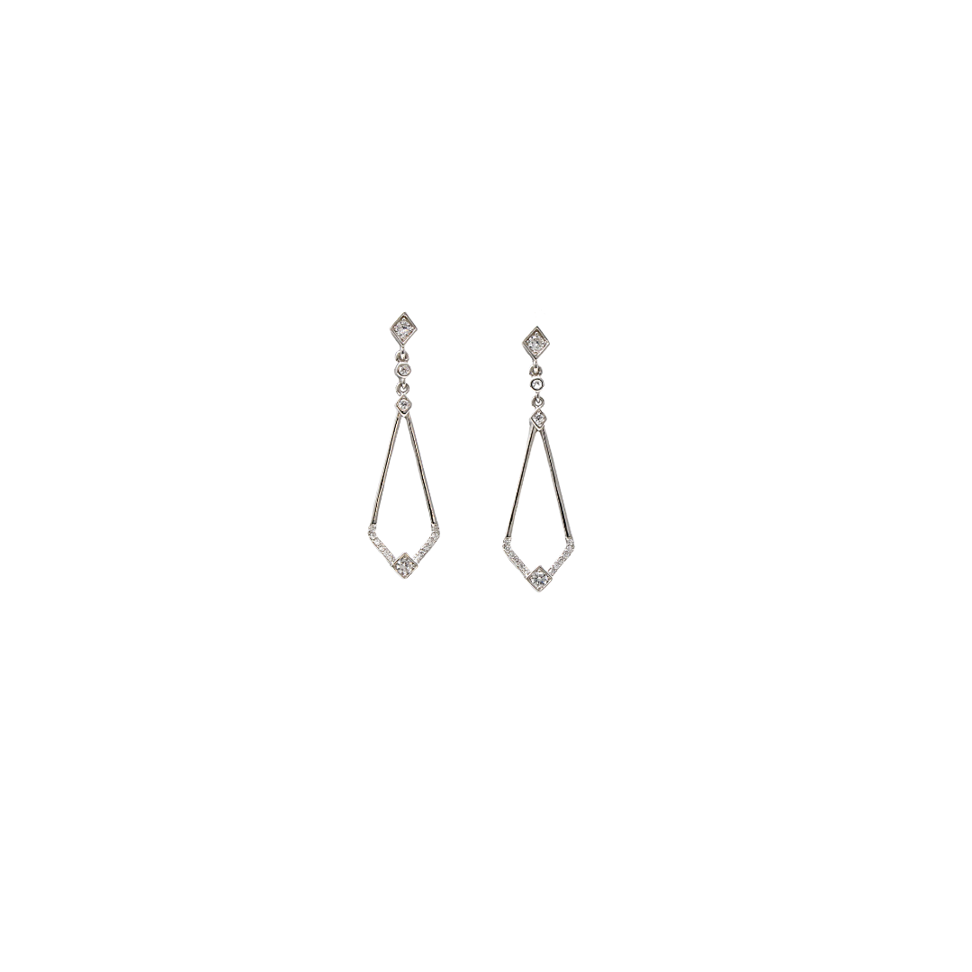 Silver Tri Earring