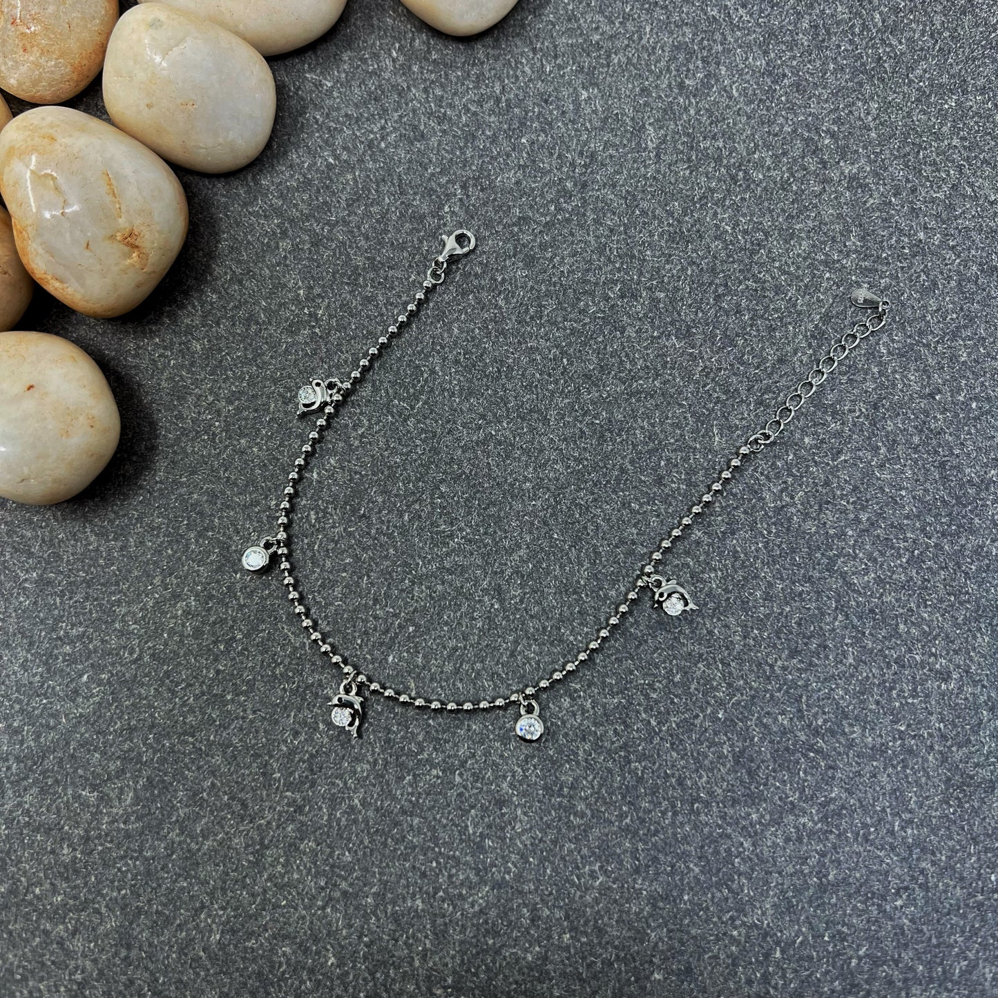Silver Dolphin Charms Bracelet