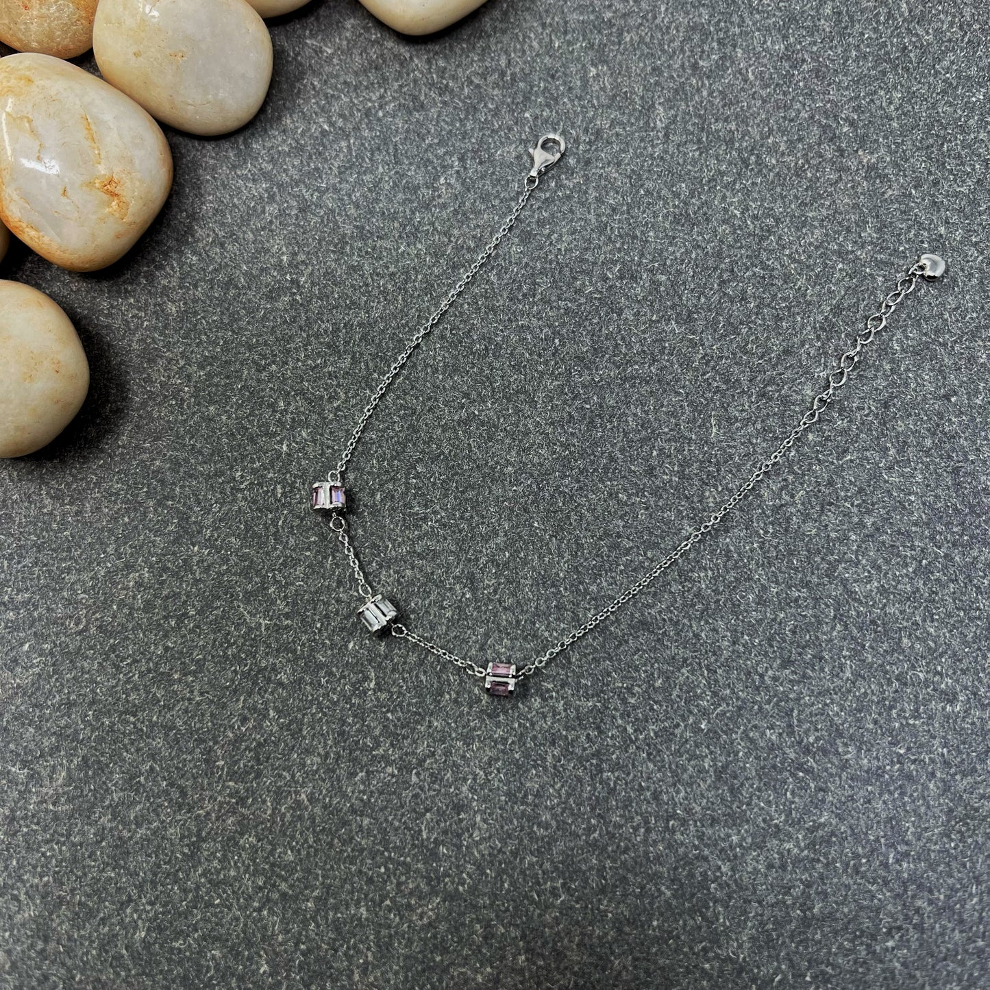 Silver Three Cube Bracelet