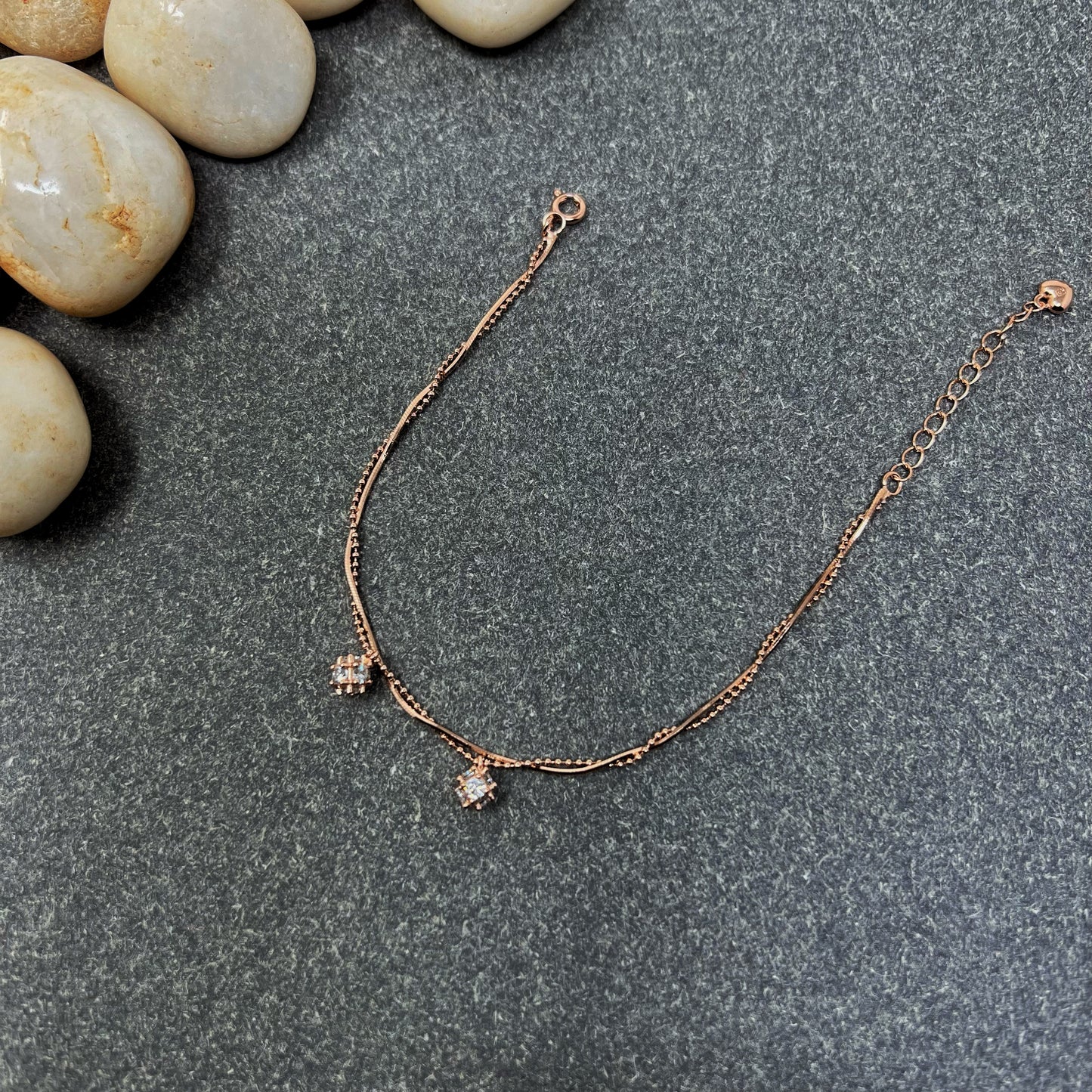 Twisted Dual Charm Bracelet