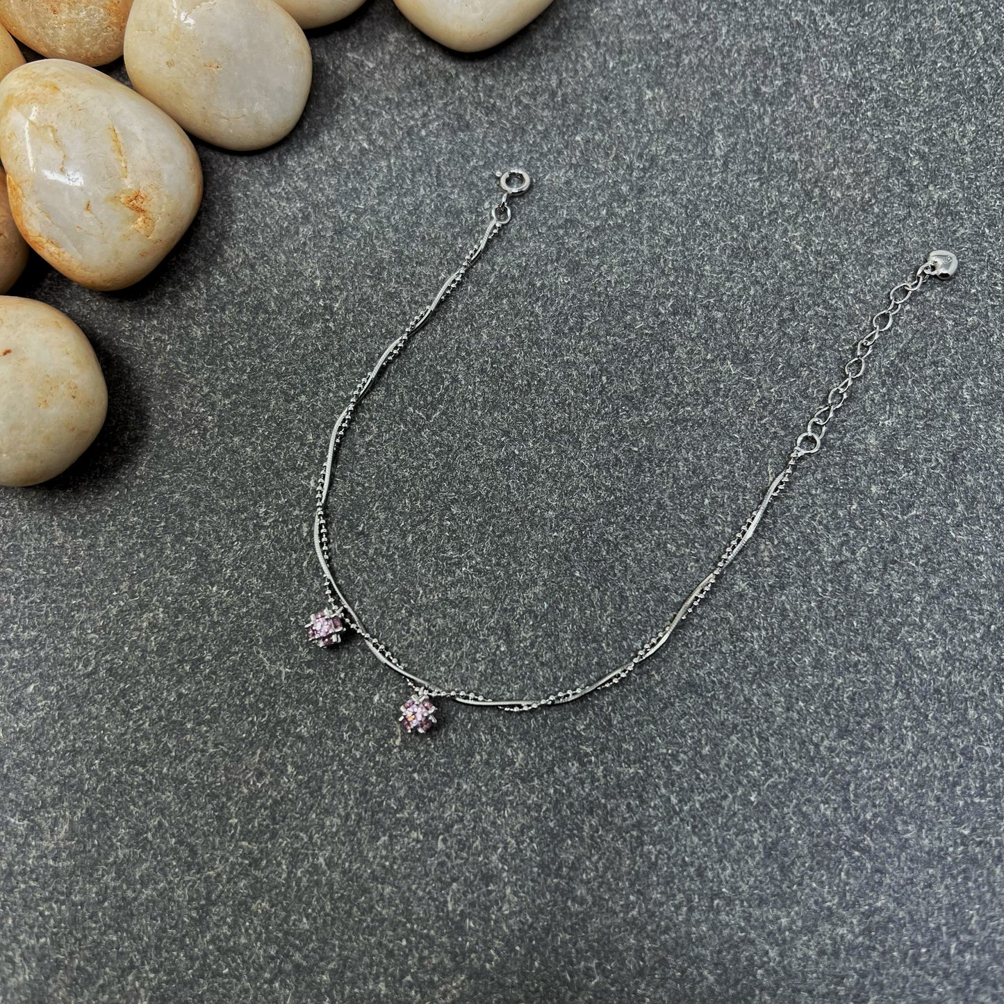 Twisted Dual Charm Bracelet