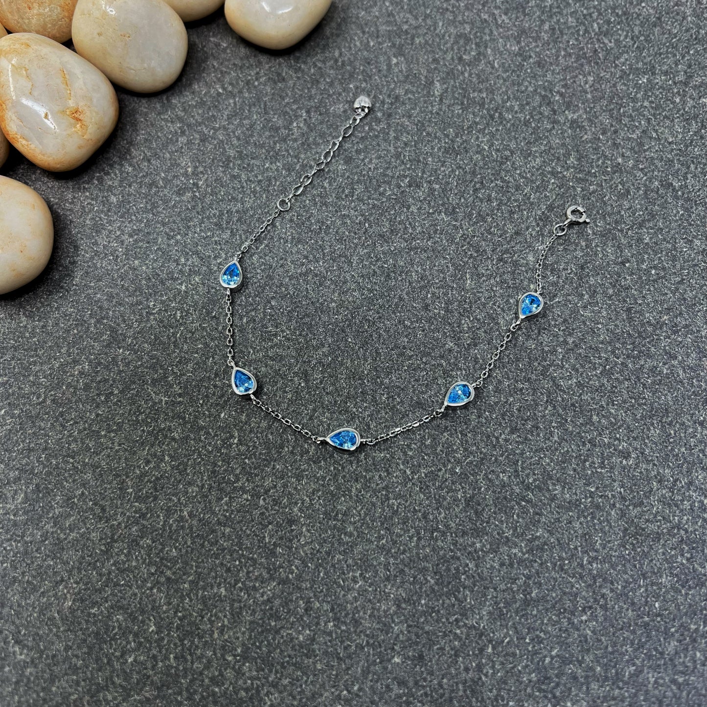 Silver Aqua Bracelet