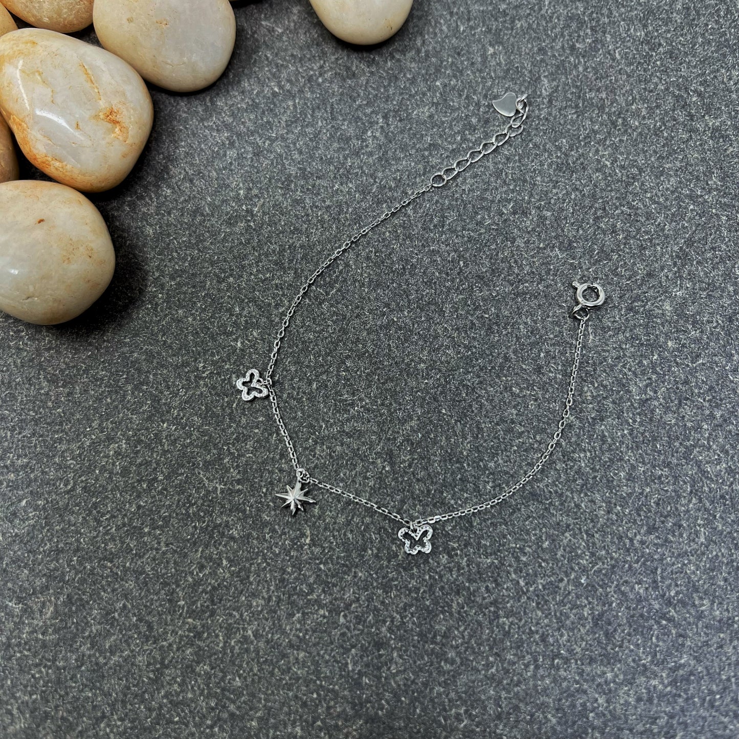 Silver Butterfly Charms Bracelet