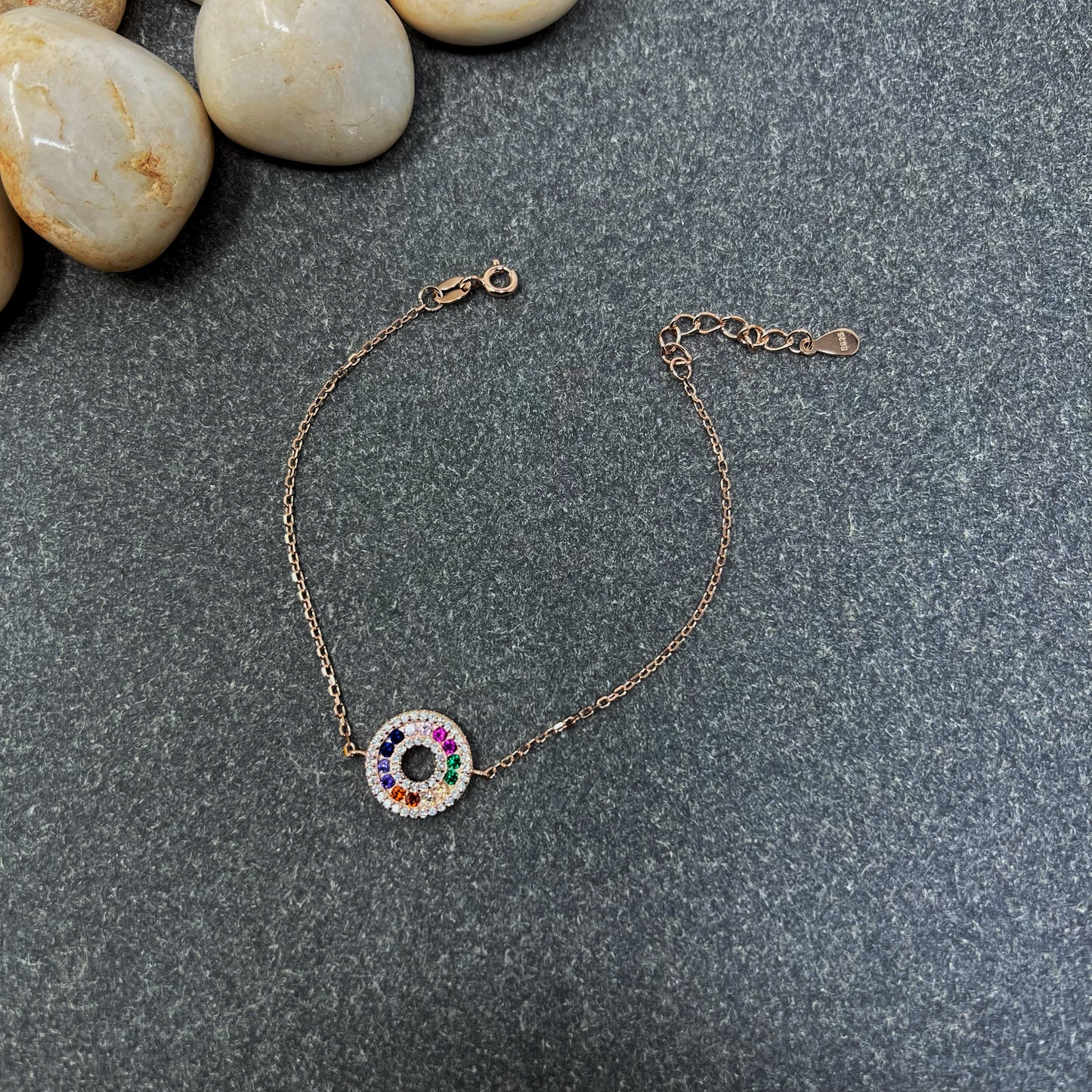Rose Gold Multi Colour Bracelet