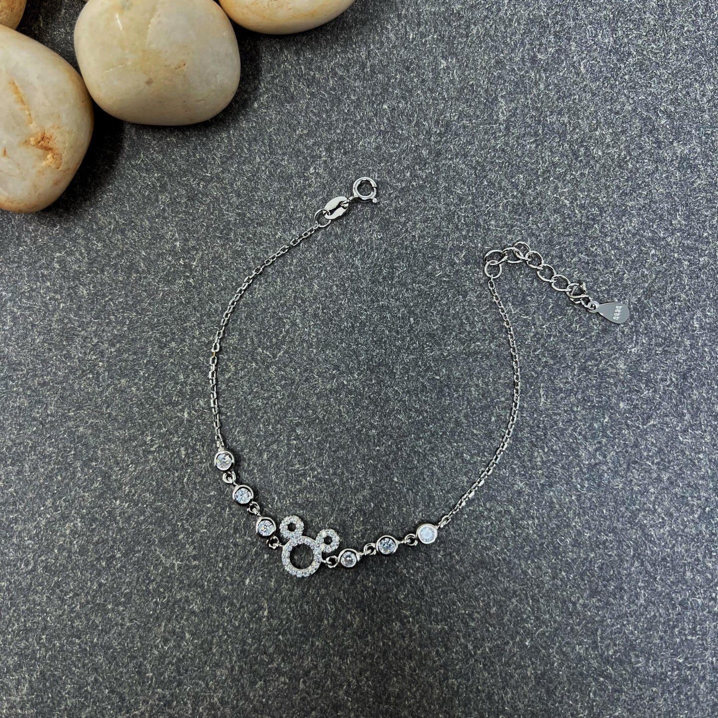 Silver Micky Mouse Bracelet