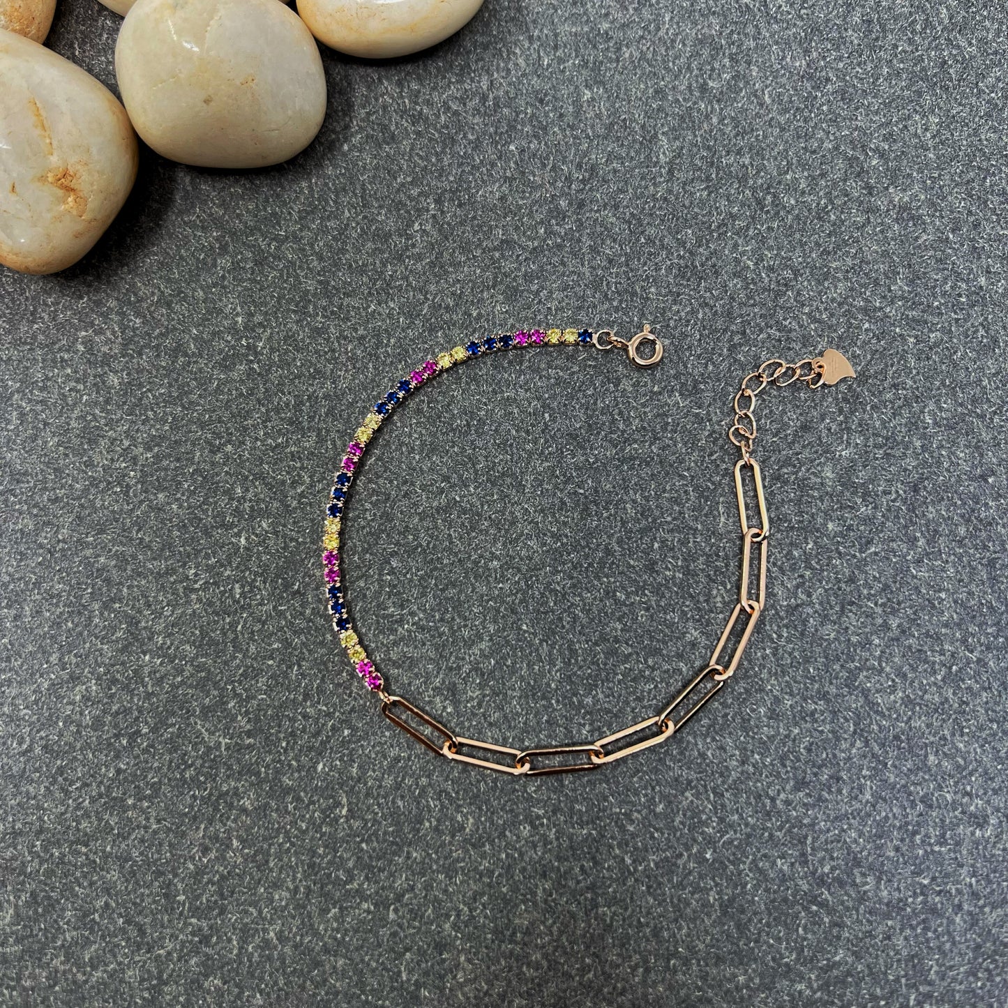 Rose Gold Half Link Bracelet