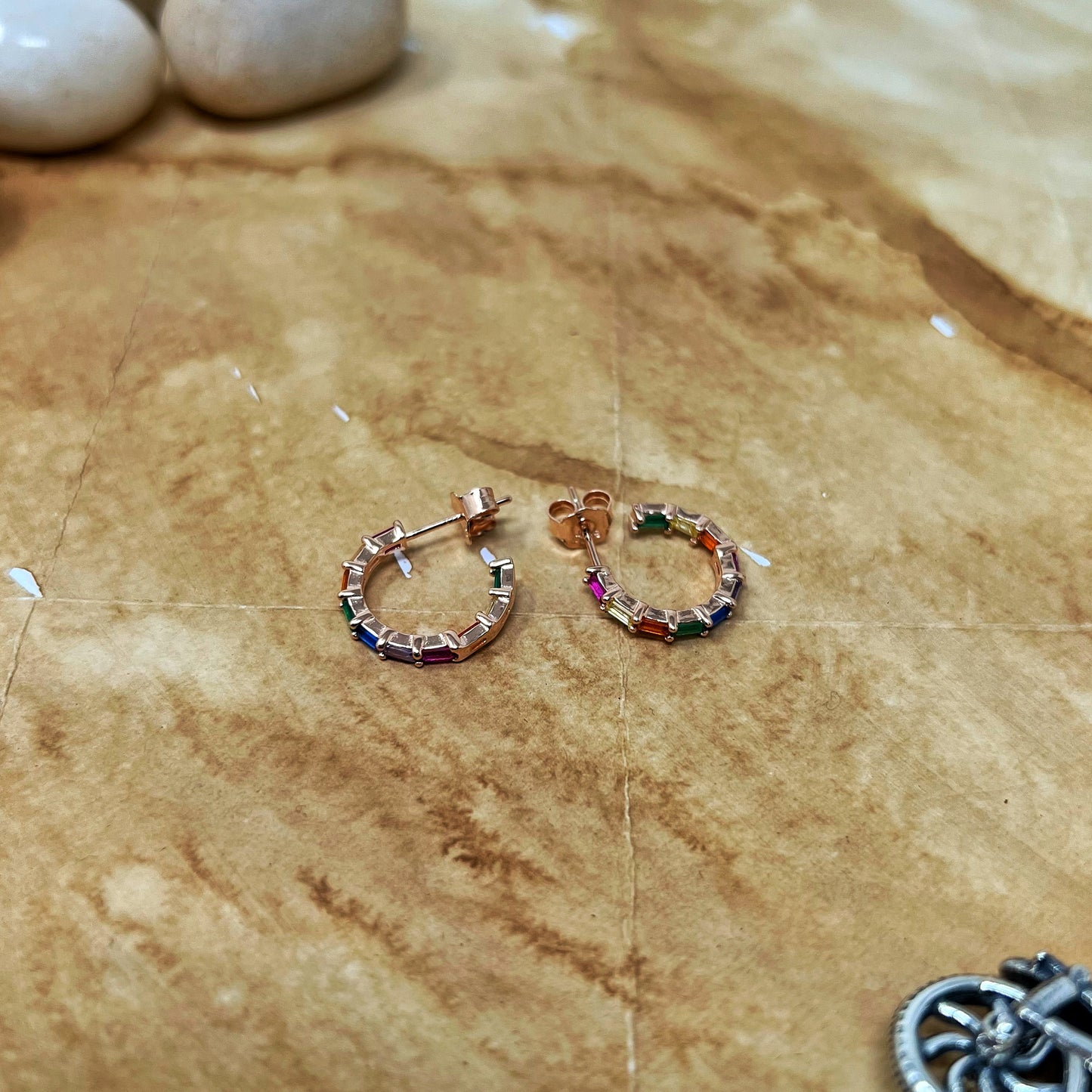 Multi Colour C Hoops