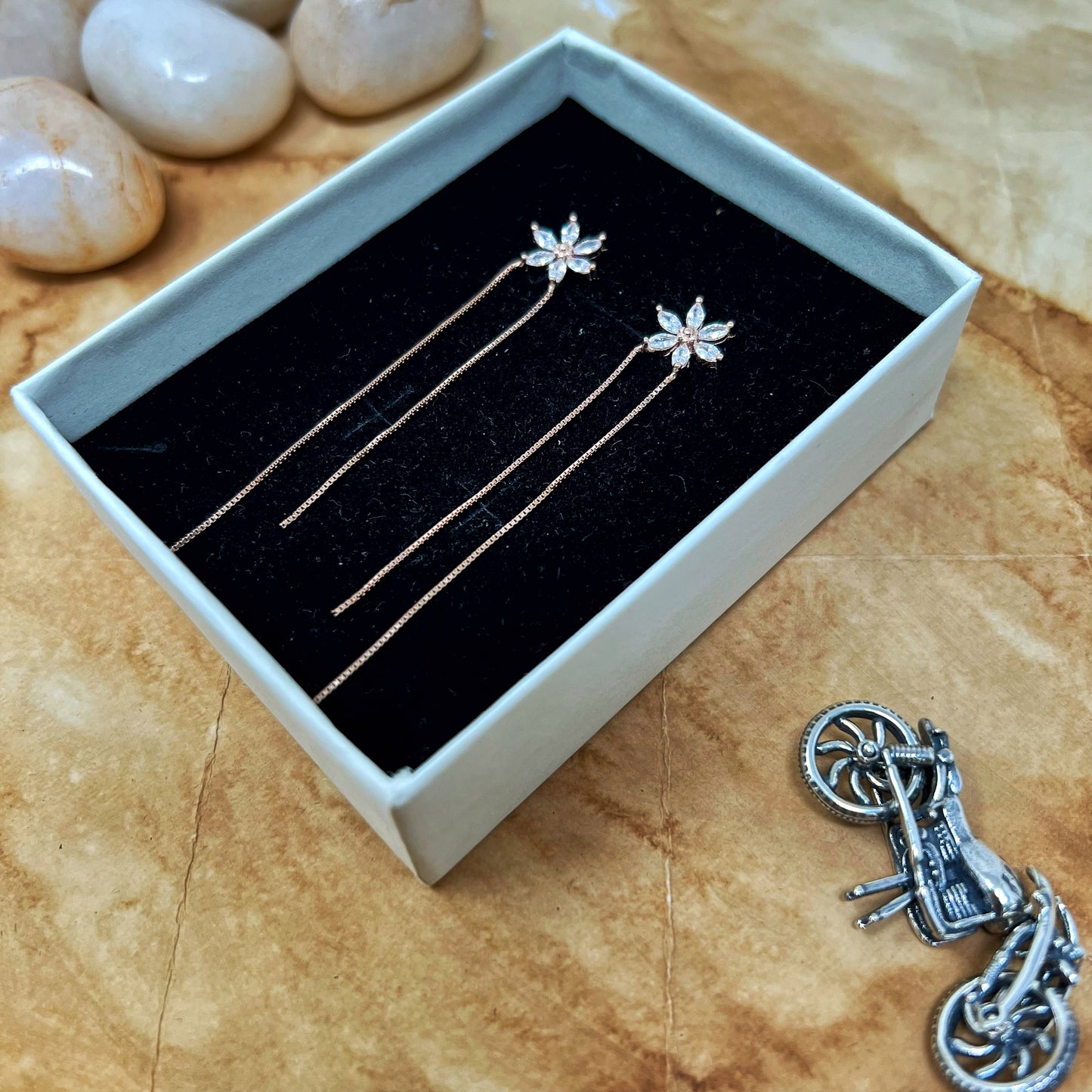 Flower Double Line Studs