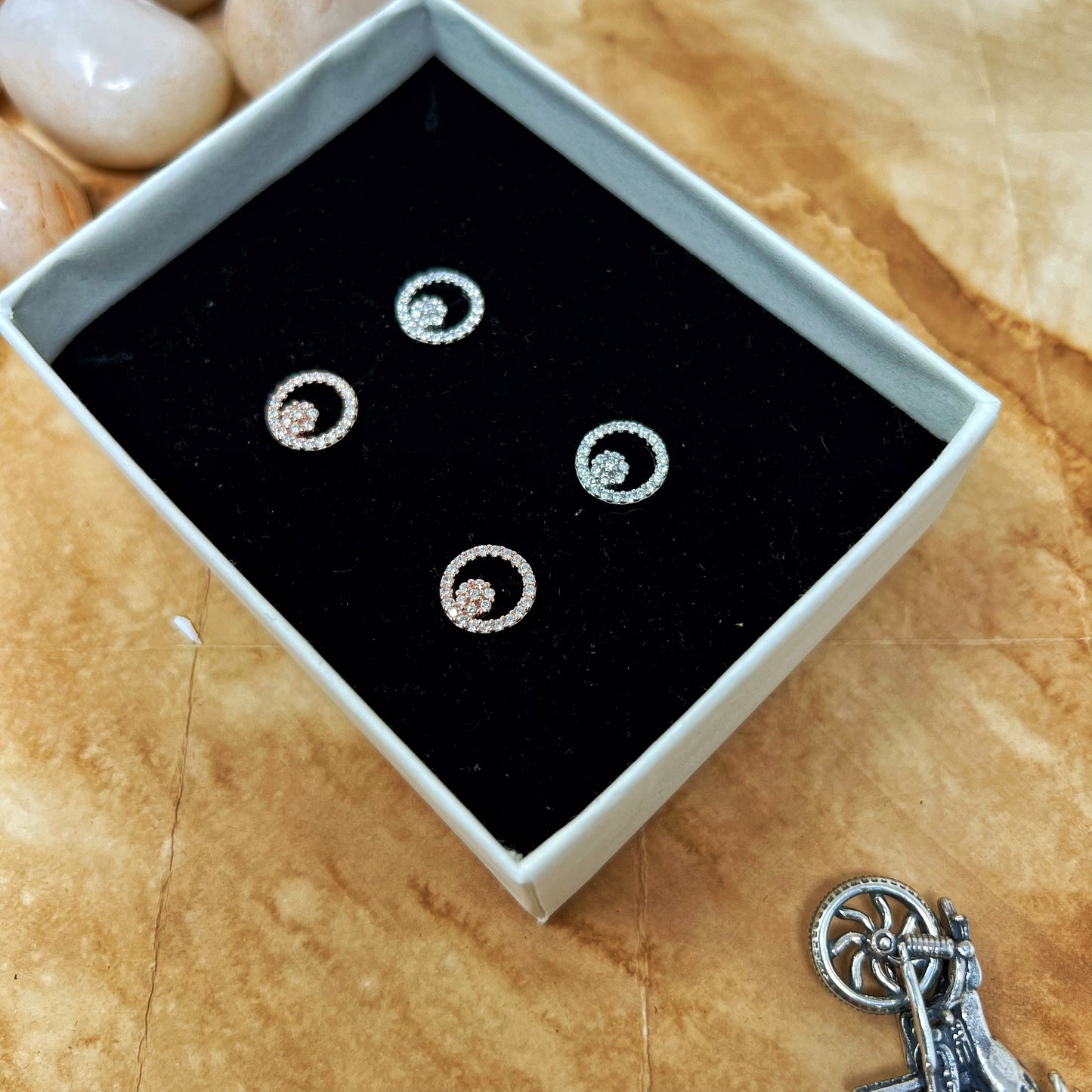 Round Flower Studs