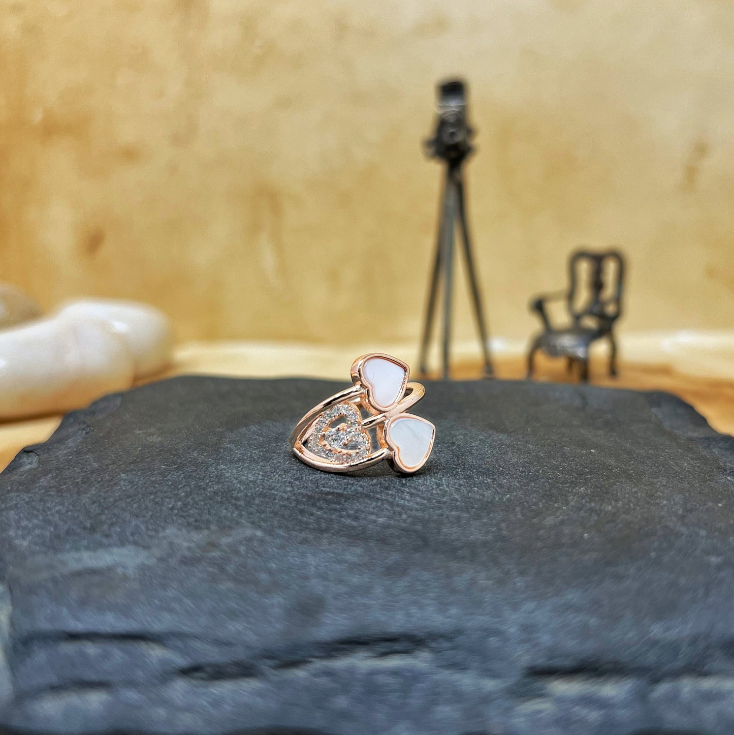 Heart Mop Cocktail Ring