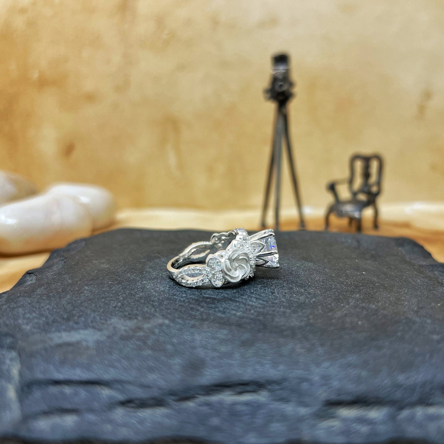 Solitaire Rose Ring