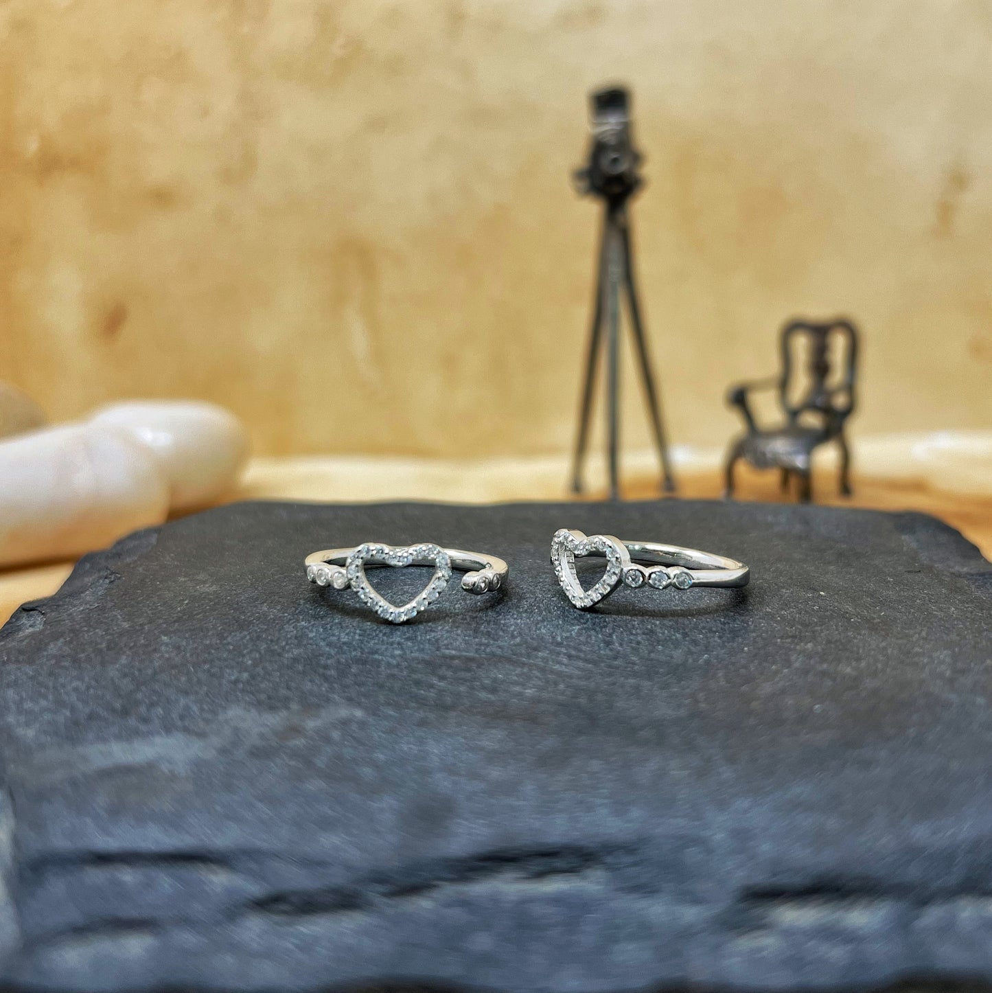 Silver Heart Toe Rings