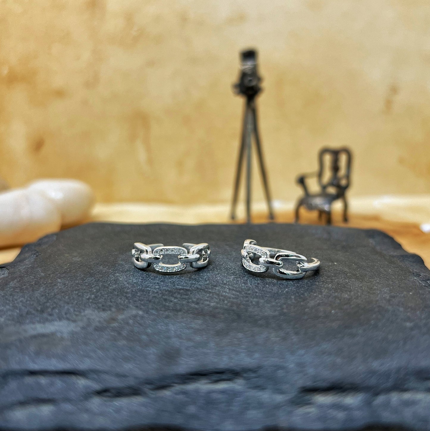 Silver Link Toe Rings