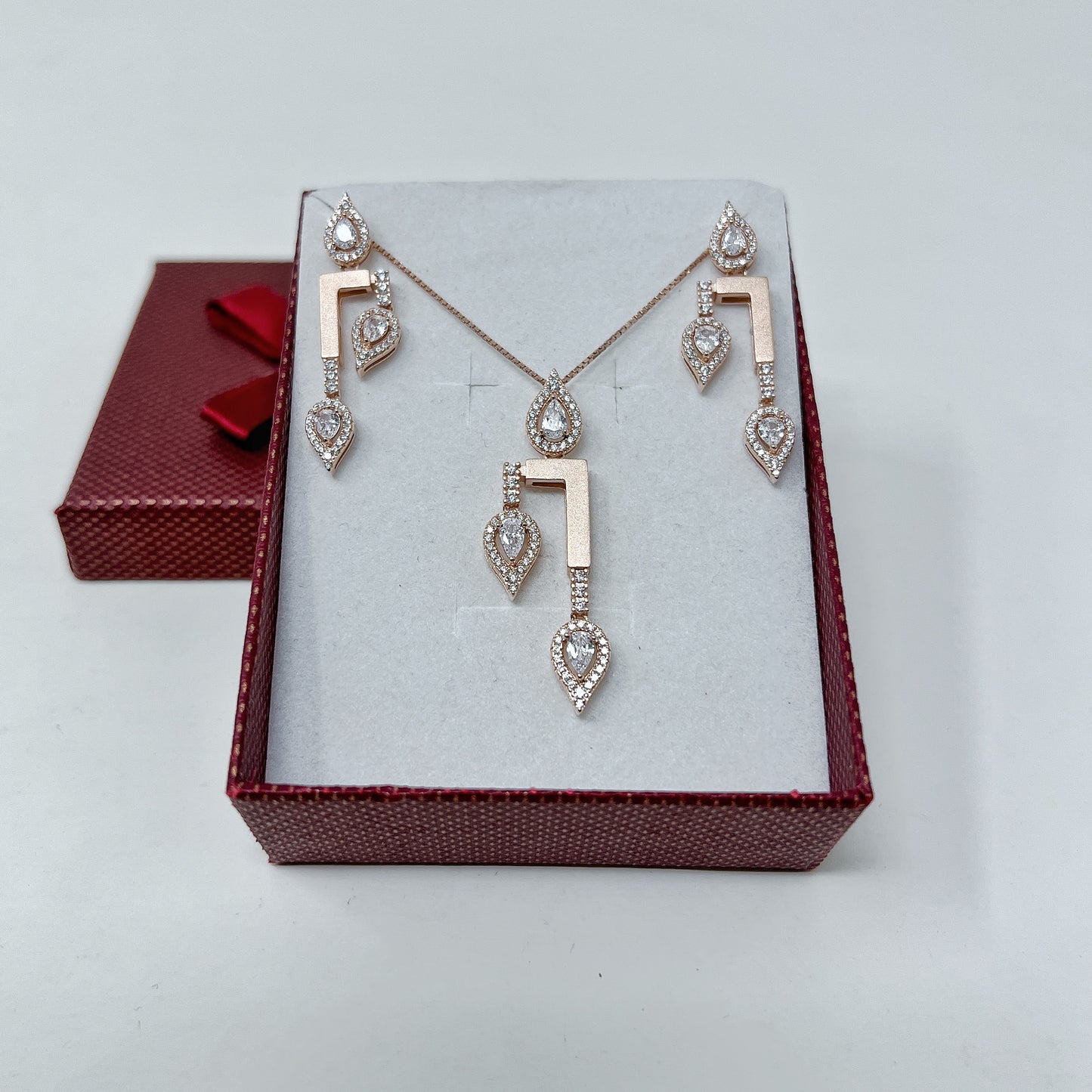 Rose Gold Drop 7 Pendant Set