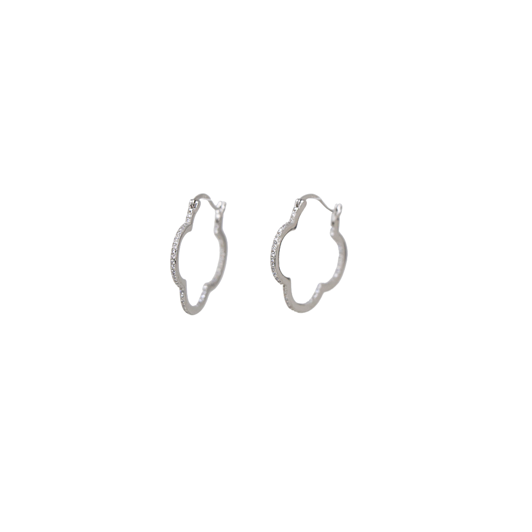 Silver Vancleef Hoops