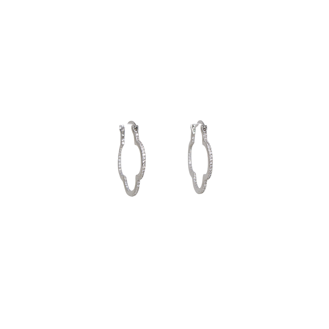 Silver Vancleef Hoops