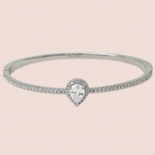 Silver Classic Pear Cut