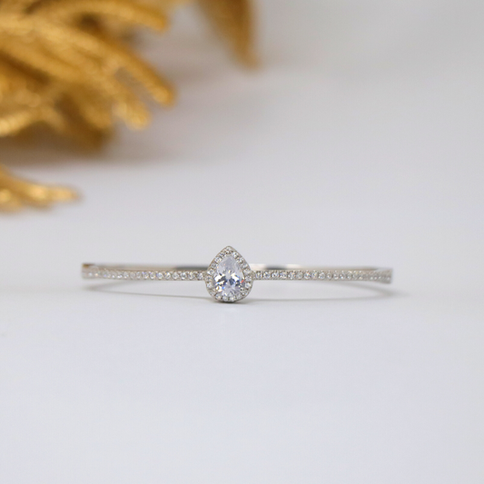 Silver Classic Pear Cut