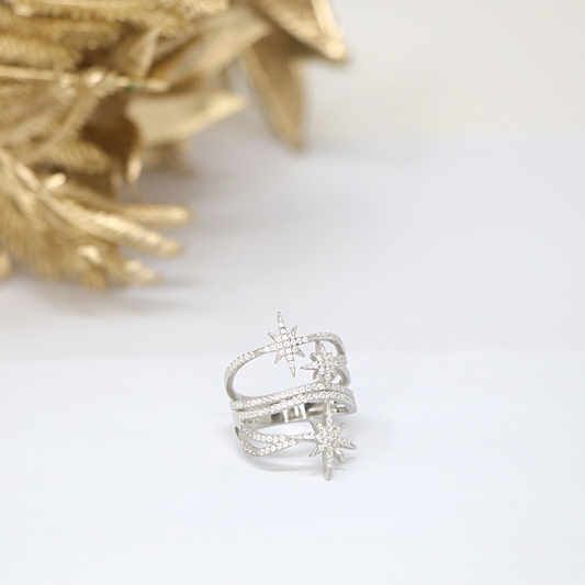 Silver Star Cocktail Ring
