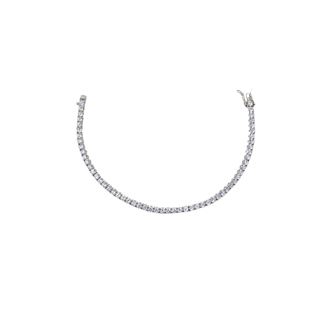 Silver Basic Solitaire Bracelet