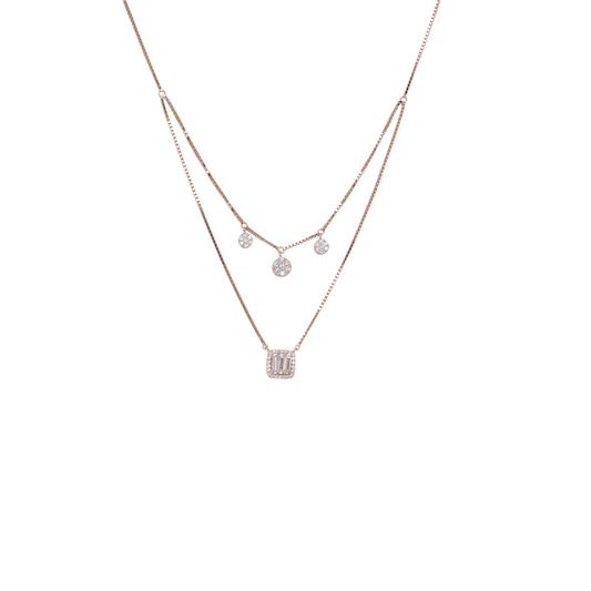 Rose Gold Duo Charms Chain