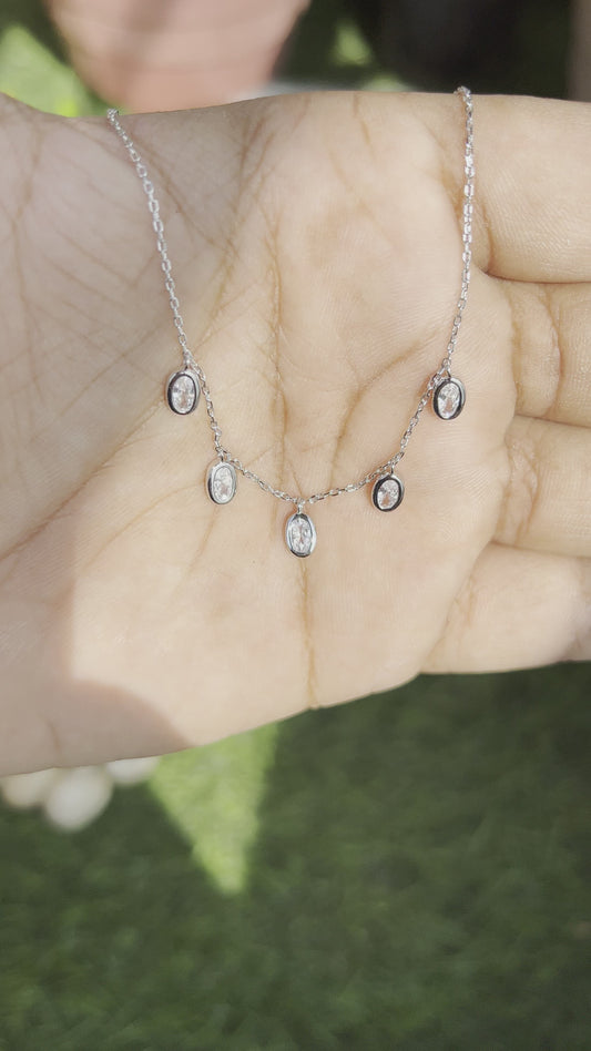 Silver Fi Oval Charms Chain