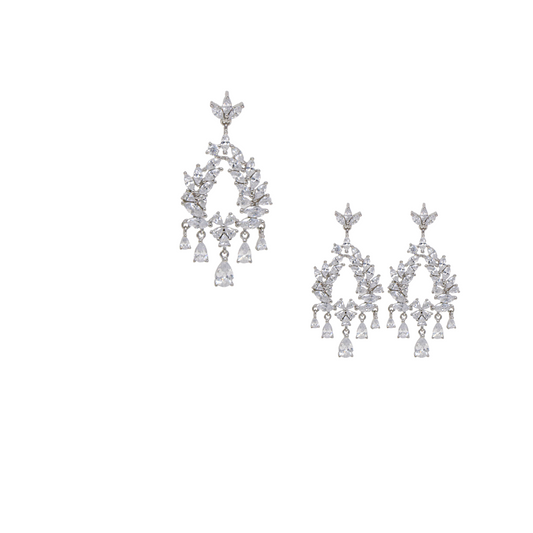 Silver Studded Hanging Pendant Set