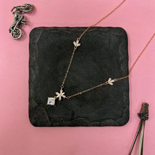 Princess Cut Charm Chain