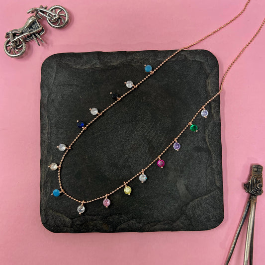 Solitare Charms With Beads Chain