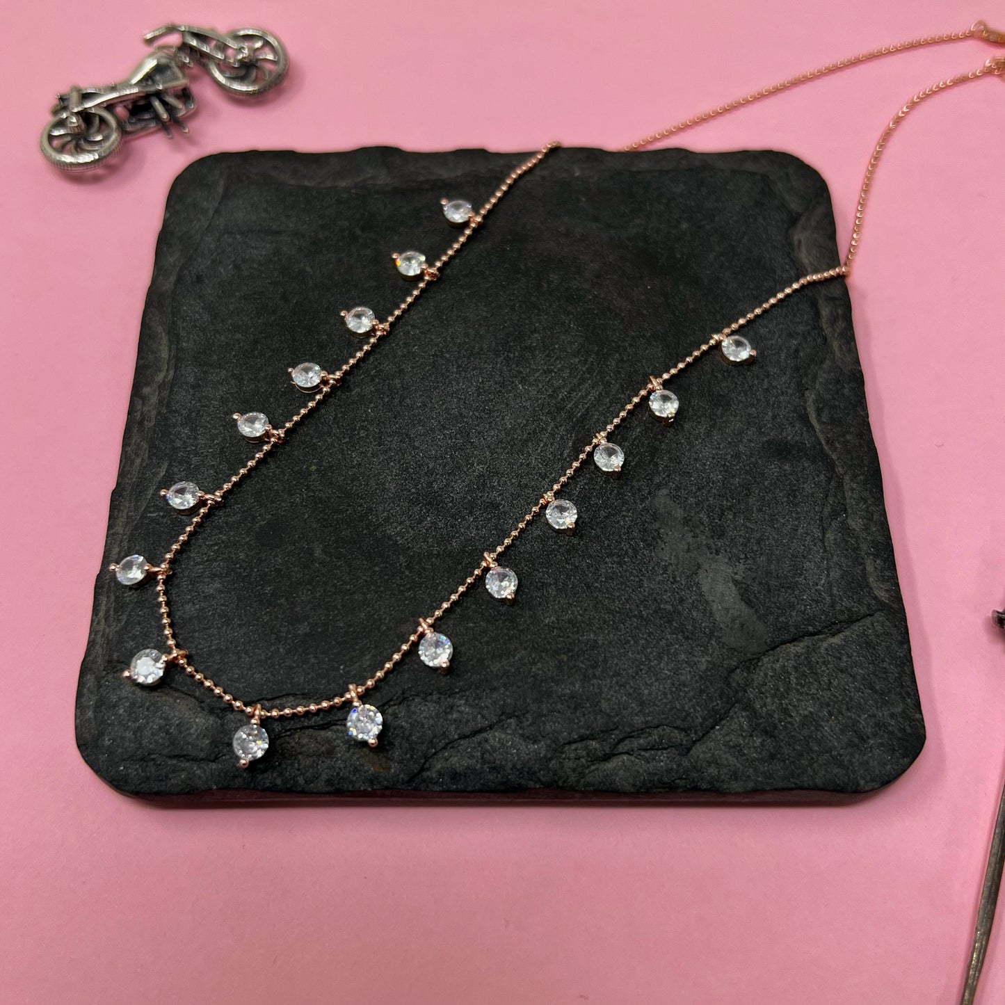 Solitare Charms With Beads Chain
