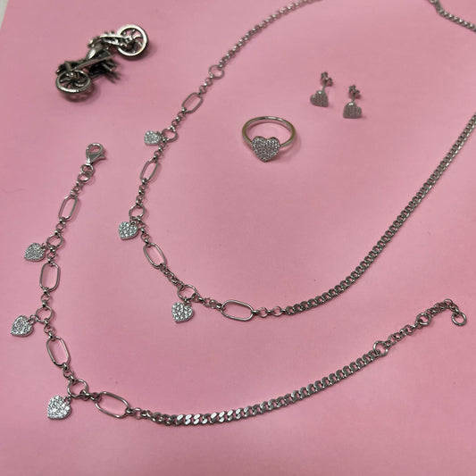 Heart Charms Dual Chain Combo