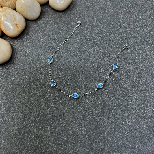 Silver Aqua Bracelet