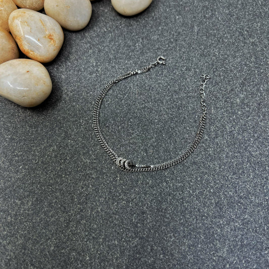 Silver Three Ring Bracelet