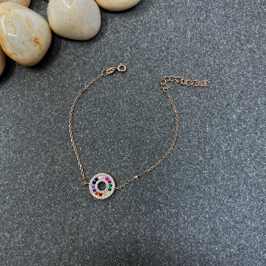 Rose Gold Multi Colour Bracelet