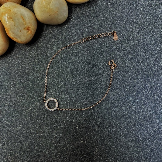 Rose Gold Studded Round Bracelet