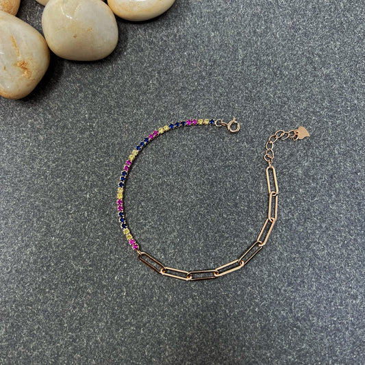 Rose Gold Half Link Bracelet
