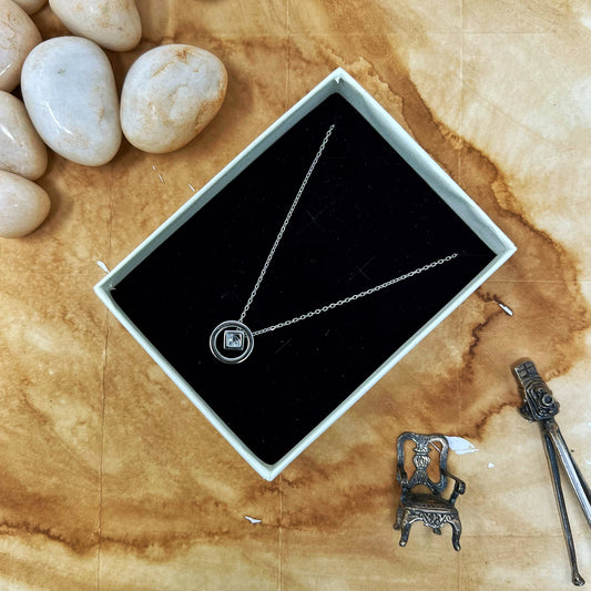 Silver Round Cube Chain And Locket