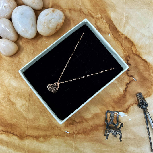 Rose Gold Finger Print Chain And Locket