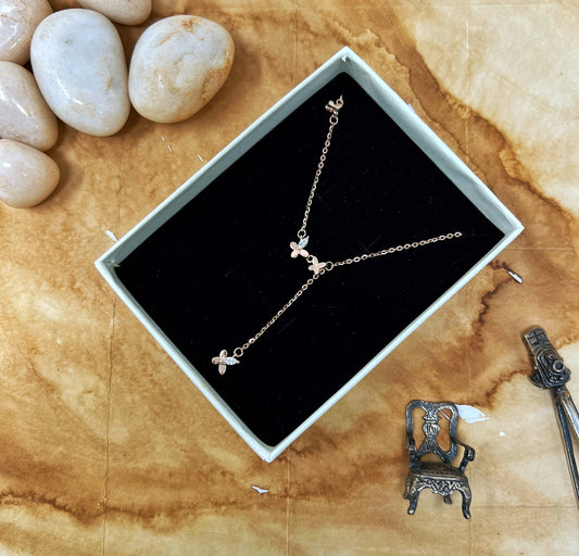 Rose Gold Lil Butterfly Chain And Locket