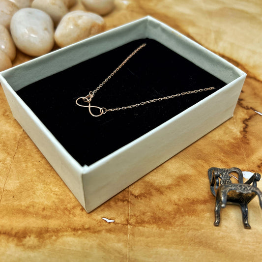 Rose Gold Infinity Chain And Locket
